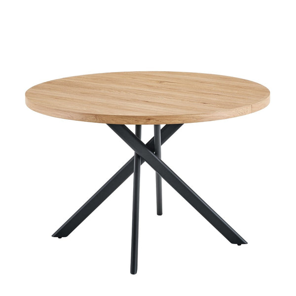 English Elm Round Foldable Mdf Dining Table with Radial Legs for Small Space Bistro Interiors Oak W3493P462093