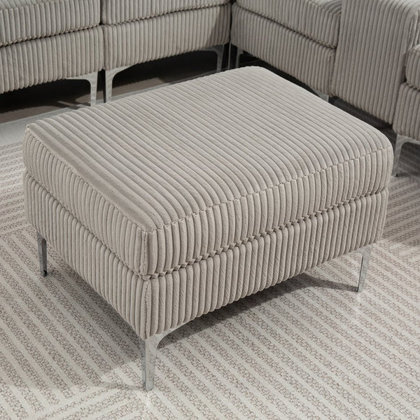 English Elm Convertible Sectional Sofa With Storage Ottoman, Usb Ports & Cupholders For Modern Living Rooms W3098S00033