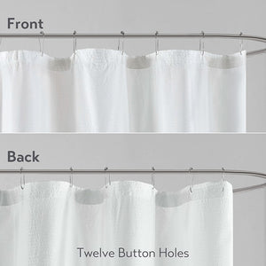 English Elm Ombre Seersucker Shower Curtain Aqua 72x72 – Lightweight Embossed Texture, Machine Washable Elegance B035P268152