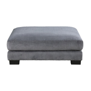 English Elm Rix Square Corduroy Ottoman with Foam Cushion and Contemporary Faux Wood Legs B056P412613