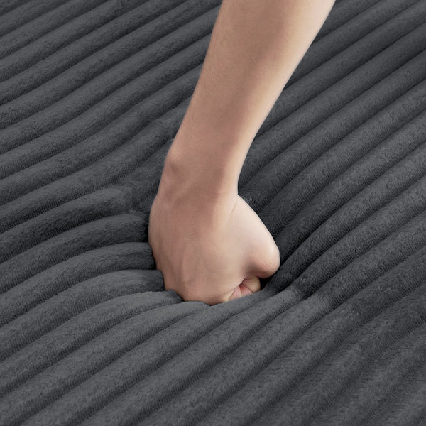 English Elm Right modular sectional sofa unfolds into bed — space-saving, flannelette comfort with foam & spring support, no assembly required Gray W487S00299