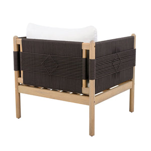 English Elm Outdoor Acacia Wood Patio Club Chair with Diamond Rope Weave and Weather Cushions N768P361445L_2