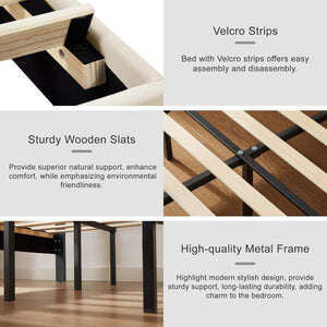 English Elm Full Boucle Full Size Bed Frame with Headboard, Modern Rounded Corners, Plush Foam, No Box Spring Needed W295P304414