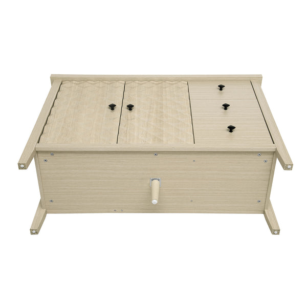 English Elm Modern 2 Door 3 Drawer Storage Cabinet with Adjustable Shelves, Metal Slides, Hinges & Anti-Tip Safety் W688P223053