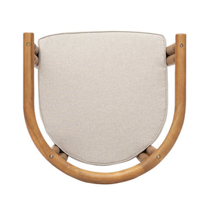 English Elm Christopher Knight Home® - Cove Acacia Wood Dining Chair Set Of 2 With Teak Finish And Beige Cushions For Indoor/Outdoor Use N775P329653T