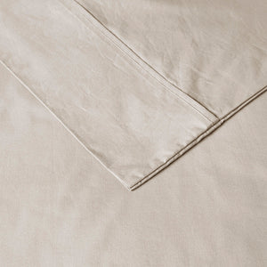 JLA Home Madison Park - 200 Cotton Percale Sheets with Breathable 200TC, Lightly Brushed for Cool, Hotel-Quality Softness and Fit Ivory MP20-5379
