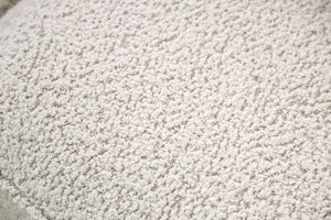 English Elm Box Tuxedo Bouclé Chair with Tall Arms Low Back High-Density Foam Wooden Legs Elegant Off-White B2741P378515