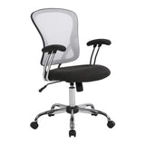 OSP Home Furnishings Gianna Task Chair White/Linen Black