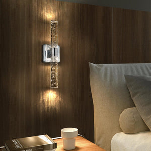 English Elm 17"(H) Contemporary Bubble Crystal Wall Light 2-Light Sconce with LED 4000K 1000lm Iron Fixture Chrome W2312P374975