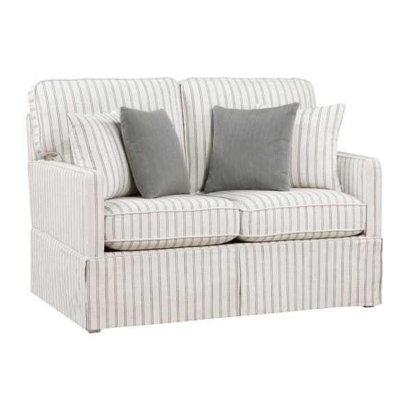 English Elm Classic Striped Sofa and Loveseat Set with Pocket Coil Cushions for Living Rooms B011S01552