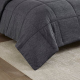 Urban Habitat Comfort Cool Jersey Knit Casual Oversized Down Alternative Comforter UH10-2506 Black