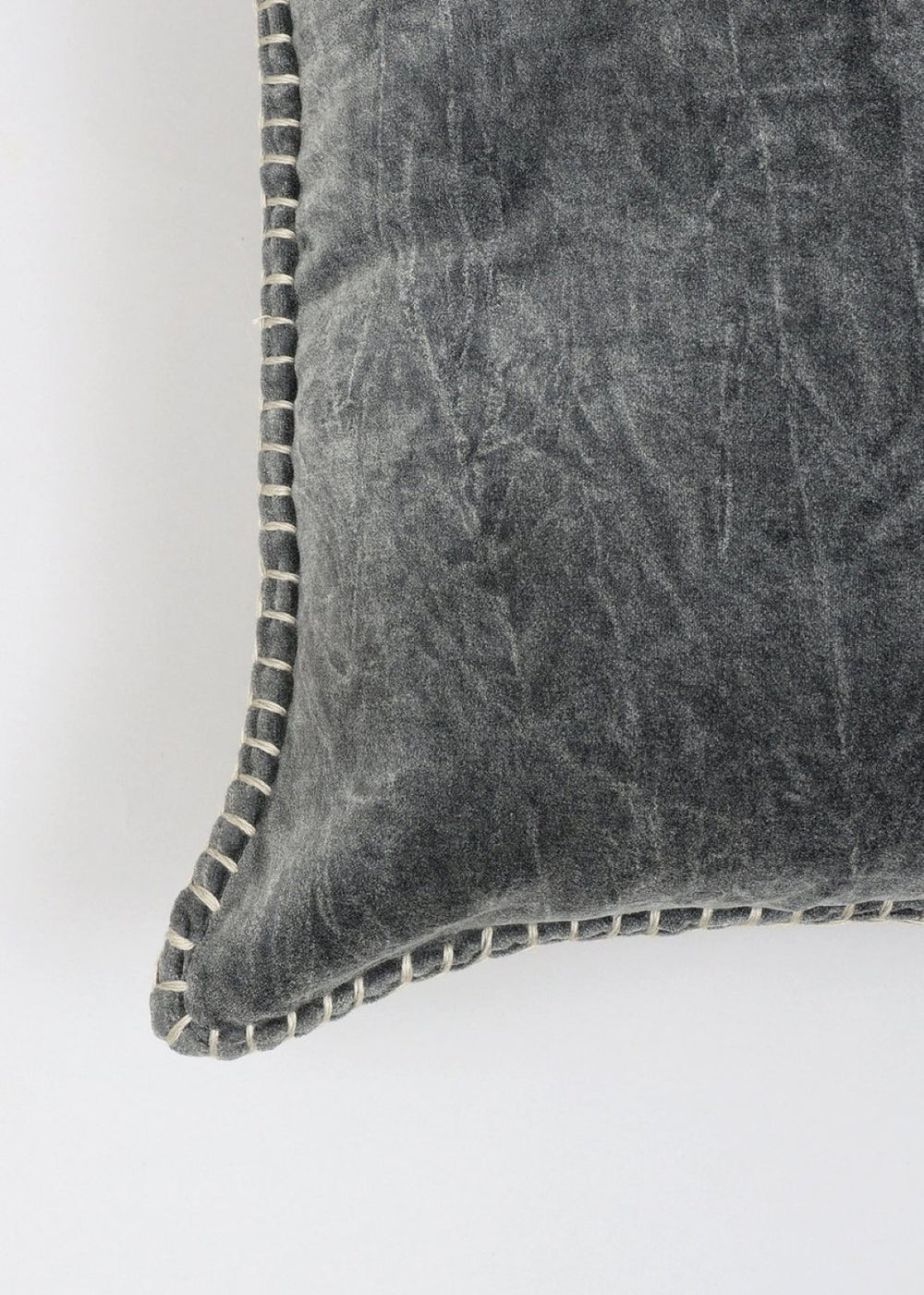English Elm Stonewashed Cotton Velvet Throw Pillow - Hand-Stitched Edges For Comfort & Style - 19X19" Accent B346P321251-GIGA