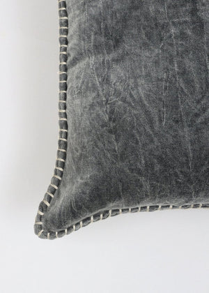 English Elm Stonewashed Cotton Velvet Throw Pillow - Hand-Stitched Edges For Comfort & Style - 19X19" Accent B346P321251-GIGA