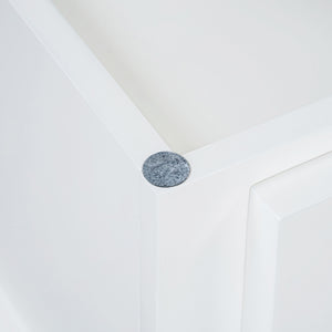 English Elm TREXM Farmhouse Entryway Bench with Cushioned Seat, Hidden Storage & Three Drawers for Organization White N715P293344K