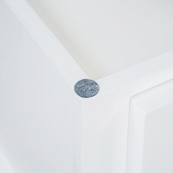 English Elm TREXM Farmhouse Entryway Bench with Cushioned Seat, Hidden Storage & Three Drawers for Organization White N715P293344K