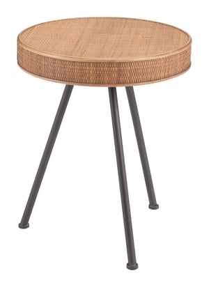 Stuart Side Table Natural 109593 Zuo Modern