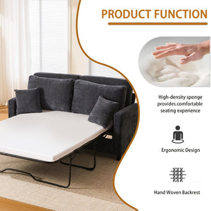 English Elm Sleeper Sofa Bed - Modern 2-Seater Pull-Out Couch With Memory Foam Mattress For Small Spaces W3696S00004-GIGA