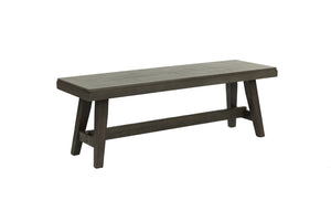 English Elm Contemporary Grey Birch Veneer Dining Bench with Rubberwood Legs for Modern Interiors B011P473687