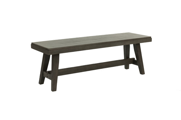English Elm Contemporary Grey Birch Veneer Dining Bench with Rubberwood Legs for Modern Interiors B011P473687