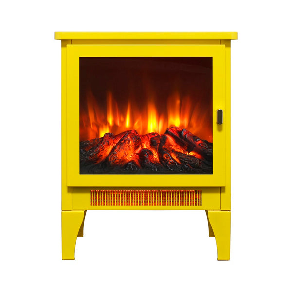 English Elm 18 Inch Electric Stove Heater Cast Iron Style 3d Led Flame Panoramic Mesh View W1769P394301
