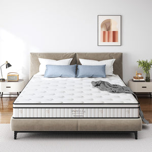 English Elm Queen Size Mattress - 10 Inch Medium Firm Hybrid With Pocketed Coils For Ultimate Comfort & Support W2889P310464-GIGA