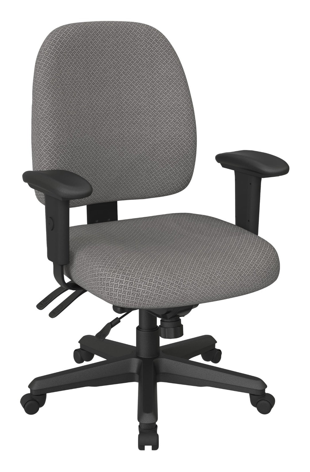 OSP Home Furnishings Ergonomics Chair with Lumbar Support Adjustable Arms and Greenguard Certified Comfort Flint 43808-107