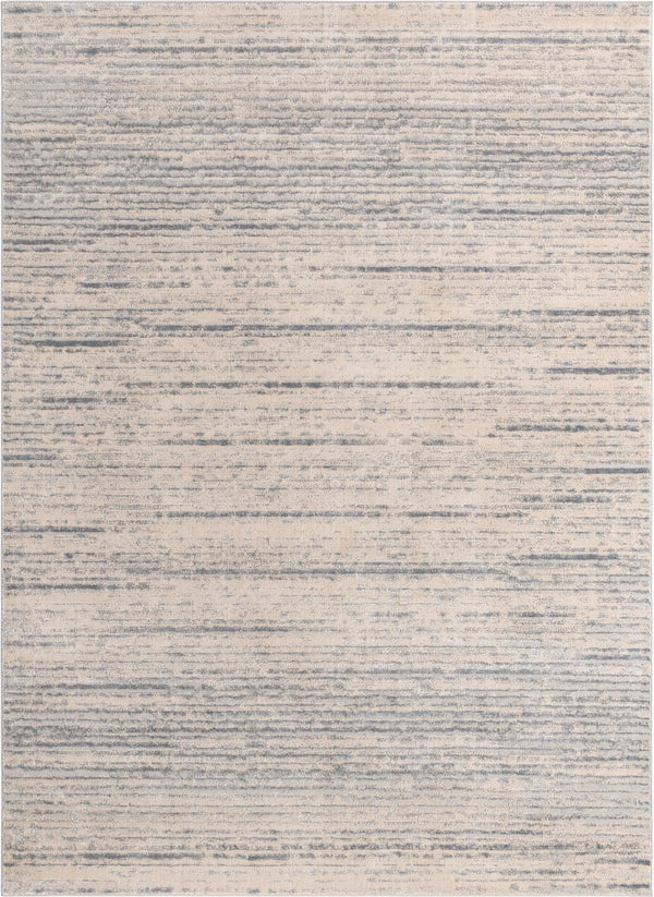 Unique Loom Oasis Calm Machine Made Abstract Rug Cream, Ivory/Gray 9' 0" x 12' 0"
