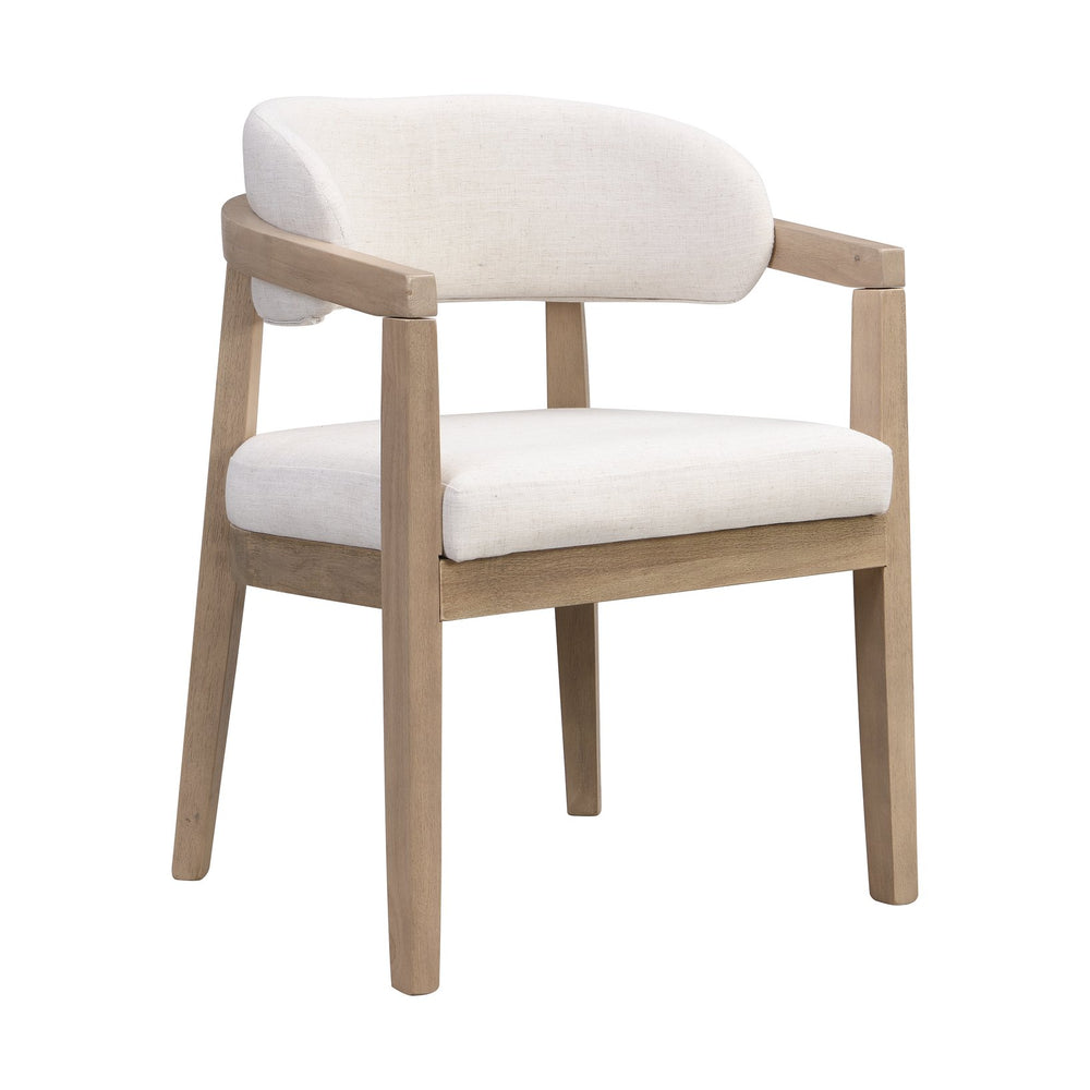 English Elm Christopher Knight Home® - 7Pcs Dining Set - Stylish Beige Upholstered Chairs And Natural Wood Table For Modern Dining Spaces N771P254286A_N771P296162A_N771P296163A