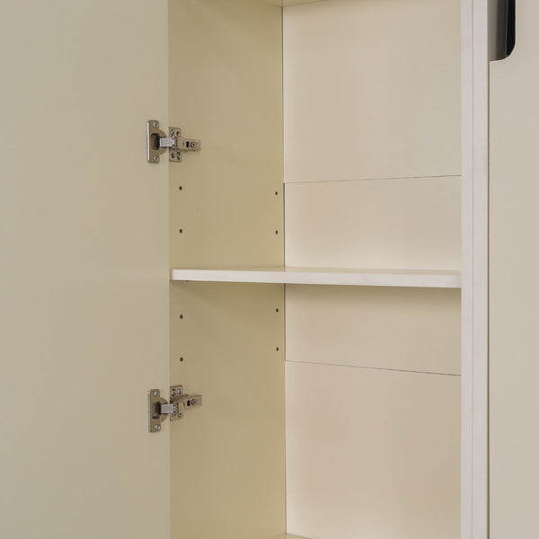 English Elm Queen Murphy Wall Bed Hydraulic Lift Velvet Sofa Built-in Shelves Led Studio Unit Cream LP000392AAA