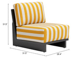 Shoreline Accent Chair Yellow 704042 Zuo Modern