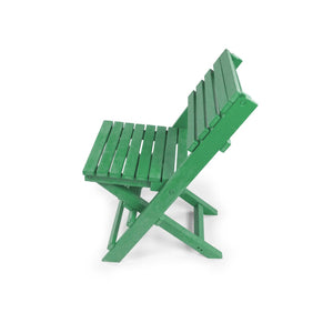English Elm Coastal Bay Recycled Hdpe Folding Bistro Chair for Patio and Balcony Use Green B2745P409667