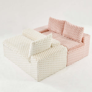 English Elm Luxury Color-Block Turtle Velvet Sofa - Modular Comfort For Stylish Living Rooms & Cozy Gatherings W3371S00047