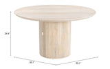 Izola Dining Table Natural 109855 Zuo Modern