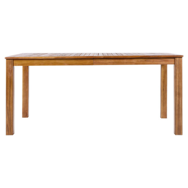 English Elm Topmax Solid Acacia Outdoor Dining Table Slatted Wood Top Seats Six Patio Garden N717P374325N