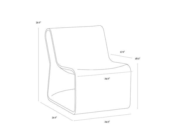 Sunpan ODYSSEY Lounge Chair - Sculptural White Seating for Modern Spaces, Ergonomic Comfort & Style 106445