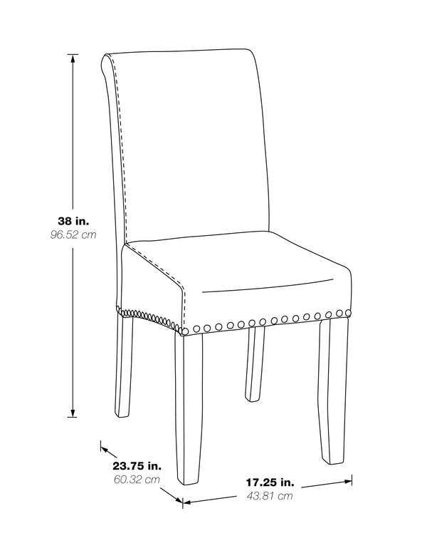 OSP Home Furnishings Parsons Dining Chair Cream Faux Leather