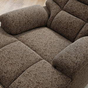 English Elm Swivel Glider Recliner Plush Upholstered Chair for Contemporary Living Rooms Brown B339P422559