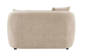 English Elm Keith Beige Chenille Loveseat - Durable Pine Frame, Pocket Coil Comfort, 2 Matching Toss Pillows B2726P252314