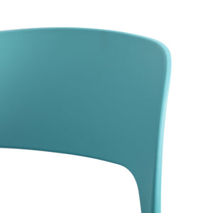 English Elm Christopher Knight Home® - KATHERINA Teal Injection-Molded PP Side Chairs Set of 2 with Firwood Seats, Mid-Century Outdoor Flair 64270.00T