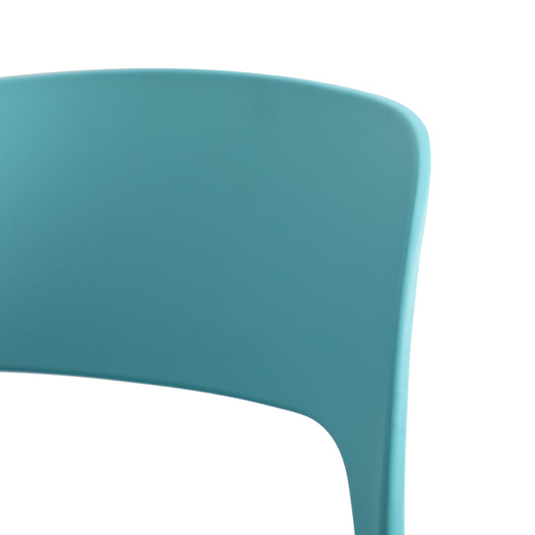 English Elm Christopher Knight Home® - KATHERINA Teal Injection-Molded PP Side Chairs Set of 2 with Firwood Seats, Mid-Century Outdoor Flair 64270.00T
