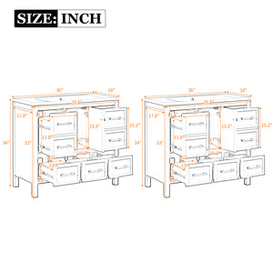 English Elm 72'' Elegant Freestanding Bathroom Vanity Set With Resin Sink, Soft-Closing Drawers & Ample Storage N710SS00012K
