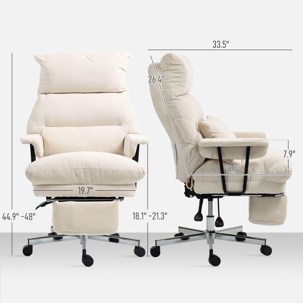 English Elm Premium High Back Pu Leather Executive Chair with Foam Cushion and Swivel Base T3971P408619