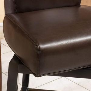 English Elm Christopher Knight Home® - 30.25'' High Swivel Bar Stool Brown - Ergonomic PU Leather Seat, Solid Wood Legs, Durable Comfort & Support 57177.00PU