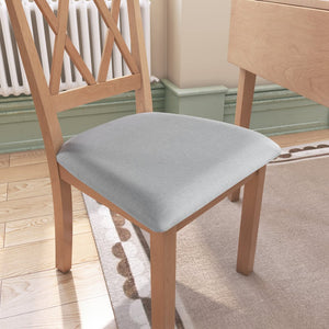 English Elm 3 Piece Kitchen Dining Set with Space-Saving Drop Leaf Table and Upholstered Ergonomic Chairs for Small Spaces Natural N752S000617A