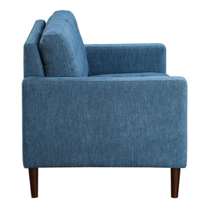 OSP Home Furnishings Grayburn Mid-Century Loveseat Navy