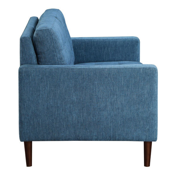 OSP Home Furnishings Grayburn Mid-Century Loveseat Navy