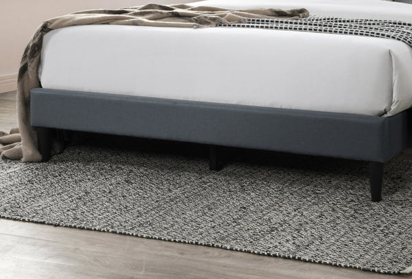 English Elm Modern Diamond Tufted Platform Bed Burlap Upholstered Frame for Loft Bedrooms Charcoal B011P418596