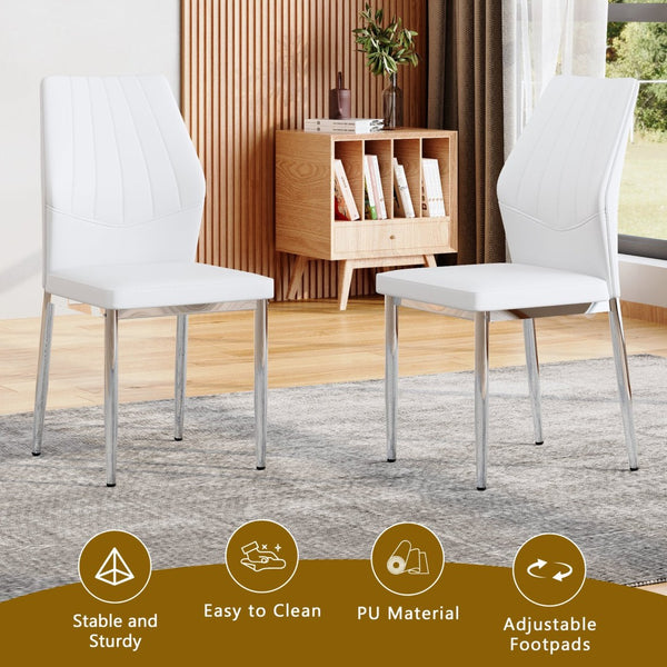 English Elm Table and Chair Set Marble Glass Top Silver Legs Four Seat Modern Dining W1151S04641