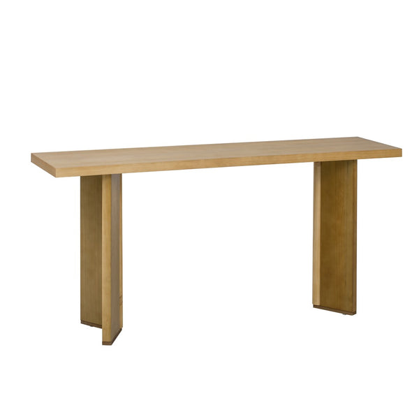 English Elm U_Style Modern Console Table With Pine Veneer & Sleek Geometric Legs - Perfect For Any Space! N711P289142O-GIGA