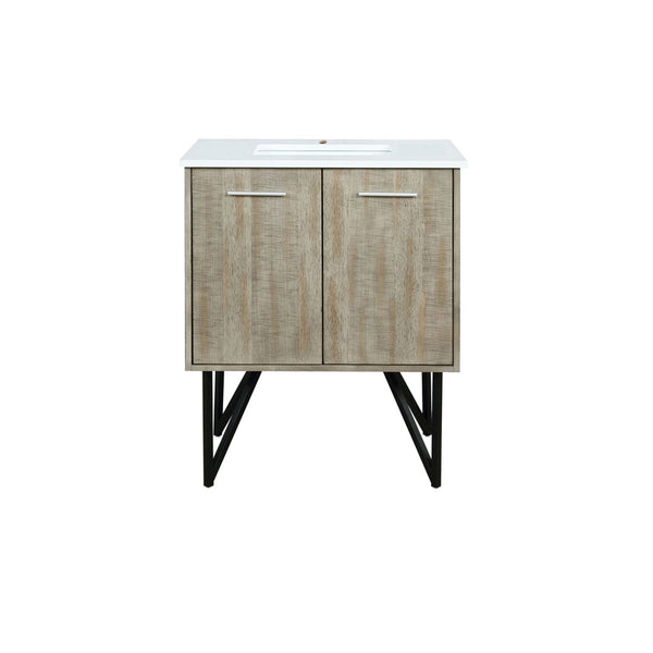 English Elm Rustic Acacia Bath Vanity 30" W X 20" D With Cultured Marble Top - Stylish Storage & Easy Install! B2731P259668-GIGA